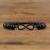 COAI Stone Beaded Bracelet, Black Tourmaline Bracelet Infinity Bracelet for