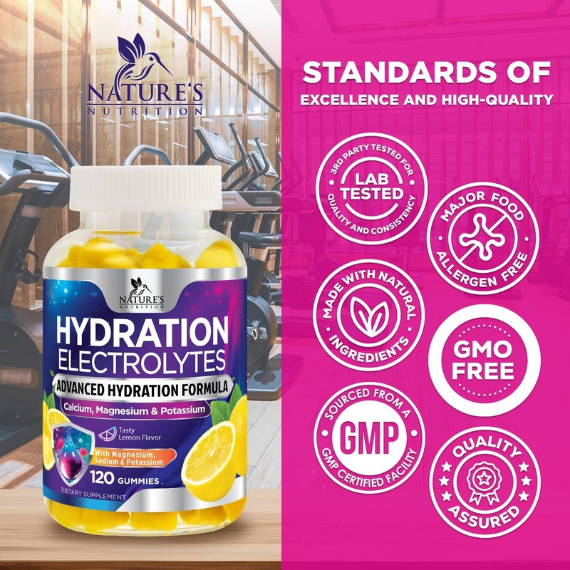 Hydration Electrolyte Gummies - Daily Liquid Replenisher Gummy - Advanced
