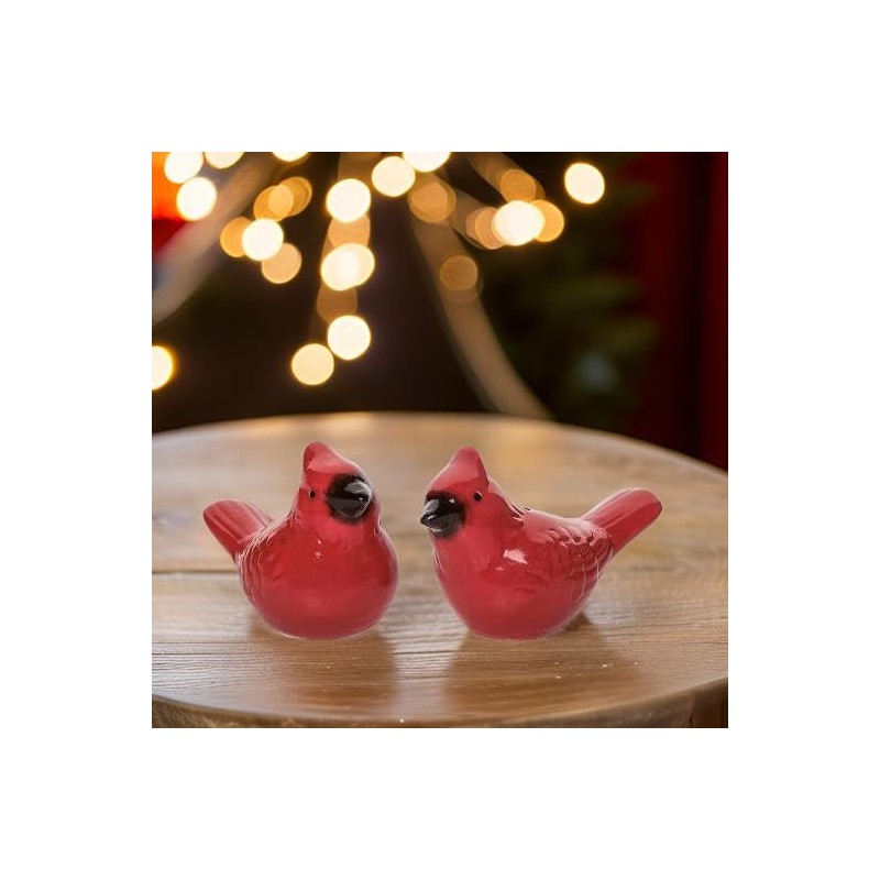 The Bridge Collection 3" Red Cardinal Bird Salt & Pepper