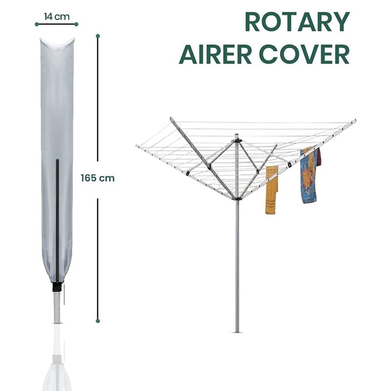 Rotary Airer Cover Waterproof Universal Fit with Zip Washing Line