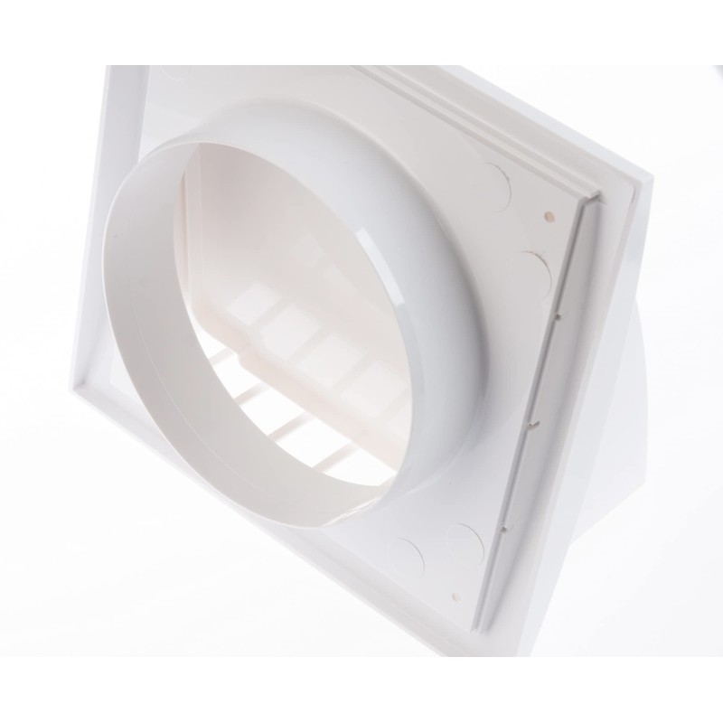Steinberg14 White 125mm / 5'' Plastic Cowled Hooded Air Ventilation