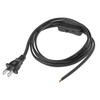 Lamp Cord has Button Switch UL304 2A/120V,Plug,Stripped Ends Ready for