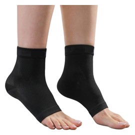 Recovery Foot Sleeves - Ankle And Plantar Fasciitis Support Socks. Arch Support. 1 PAIR. Feet Swelling Brace, Sports protection, anti sprain ankle socks (Black, XL)