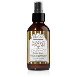 Shea Terra Moroccan Argan Cold-Pressed Extra Virgin Oil | Nutrient-Rich, All Natural & Organic Oil with Anti-Aging Vitamin A and E to Increase Skin Elasticity and Condition Dry & Damaged Hair – 4 oz