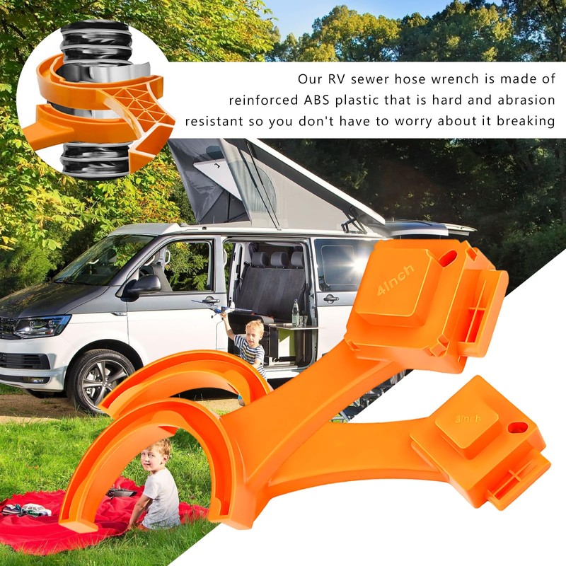 NYTKL 2 PCS RV Sewer Hose Wrench, Multi-Purpose Camper Sewer