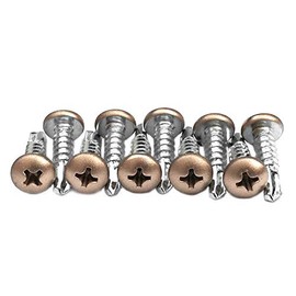 Lockoff Brand Colored Self-Tapping Lacrosse Head Screws - 10 Pack in Gold Color