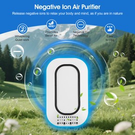 PVACG Plug in Air Ionizers 4-Pack, Negative Ion Air Purifier with Ice Blue Light, 2W Ultra-Low Energy Ionic Air Purifiers for home Bedroom Office Bathroom(4)