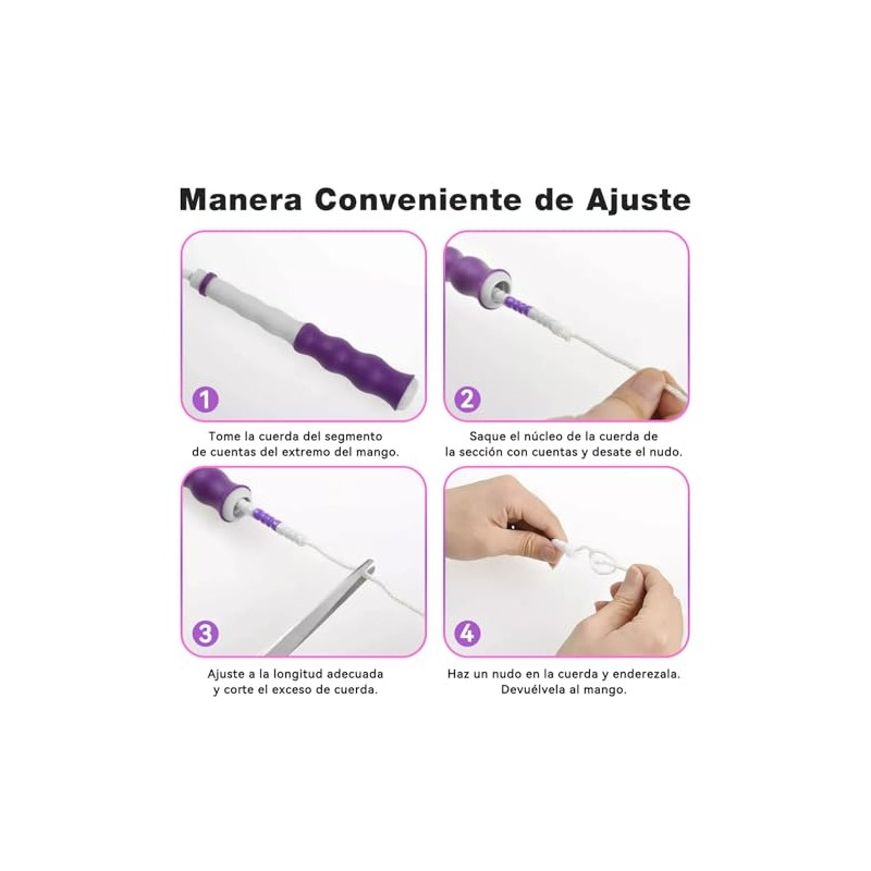 Cuerda para Saltar con Abalorio,Cuerda para Saltar Segmentada,Cuerda de Saltar