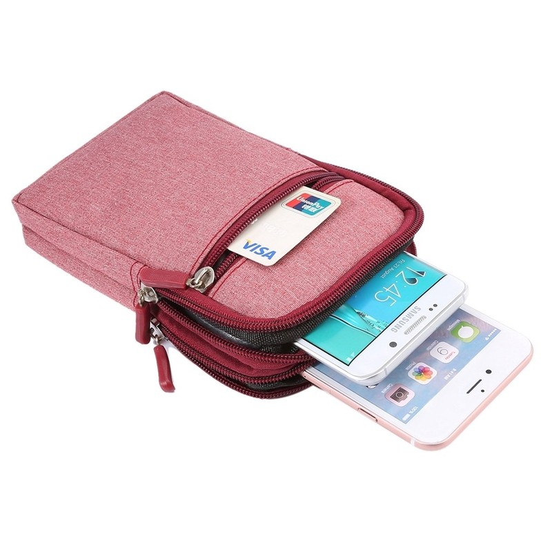 DFVmobile - Universal Multi-Functional Vertical Stripes Pouch Bag Case Zipper