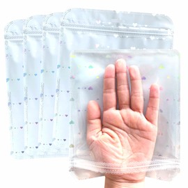 50pcs Clear Smell Proof Bags,Resealable Pouch Sample Bag for Food Storage and Lipgloss,Jewelry,Eyelash Packaging for Small Business 6.3x7.8inch