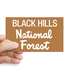 CafePress Black Hills (Sign) National F Sticker (Rectangular Rectangle Bumper Sticker Car Decal