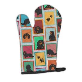 Caroline's Treasures MLM1124OVMT Lots of Black and Tan Cavalier King Charles Spaniel Oven Mitt Heat Resistant Thick Oven Mitt for Hot Pans and Oven, Kitchen Mitt Protect Hands, Cooking Baking Glove