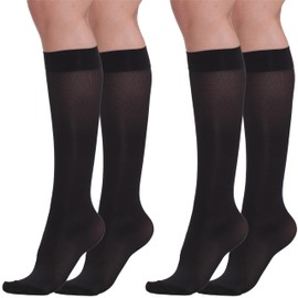 BeOnTop Women's Compression Stockings, 140 Denier, Pack of 2, Knee Stockings, 22-23 mmHg, Support Stockings, Women's Comfort Support Line Compression Socks, Socks Women by Gambetti - Made in Italy,