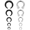 Kadogohno 14G-4G Septum Stretching Kit Surgical Steel Acrylic Pincher Tapers