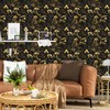 ILHIIOR Mushroom Peel and Stick Wallpaper Boho Dark Floral Contact