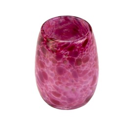 Votive Candle Holder. Hand Blown Art Glass in Pink. "Pretty in Pink Votive". Made in Seattle. Artist Dehanna Jones.