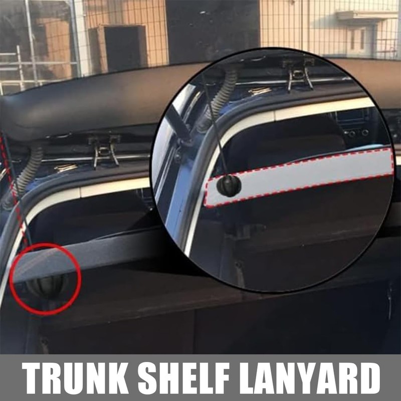 Pack of 2 Car Boot Retaining Strap Parcel Shelf Black