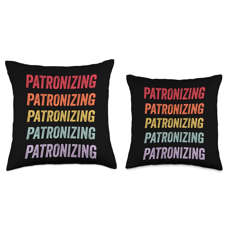 Patronizing Throw Pillow
