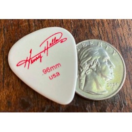 Henry Heller Django Reinhardt .96 mm GUITAR PICK - Gypsy Jazz Archtop Acoustic Design - White