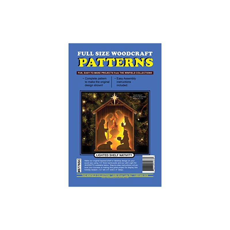 Lighted Nativity Silhouette Scroll Saw Pattern