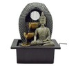 Buddha 2944 Bhumisparsha Mudra Earth Touching LED Lighted Tabletop Fountain