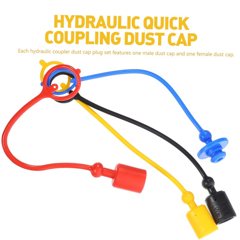 PLAFOPE 4 Sets Quick Coupling Protective Cap Adapter Dust Cap