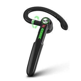ESSONIO Bluetooth Headset Bluetooth Earphones Noise Cancelling Headphones Bluetooth Headset with Microphone Single Ear Hands-Free Headphones Trucker Business Headphones Ideal for Calls at the Wheel