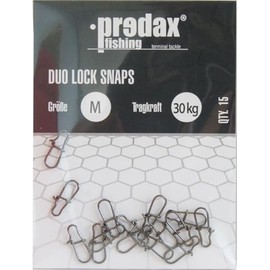 Predax Duo Lock Snap - 15 Snaps, Size/Load Capacity: Size M / 30 kg