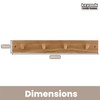 Keypak Wooden Coat Hooks –Pine Wall-Mounted Coat Rack – 46