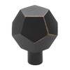 GlideRite 1-1/2 Inch Solid Faceted Cabinet Knobs, Oil Rubbed Bronze