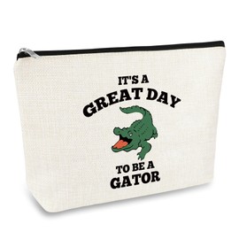 Gators Lover Gift for Girls Women Makeup Bag Gator Gift for Football Team Daughter Sister Friends Cosmetic Bag Alligator Gift Alligator Lover Gift Animal Lover Gift Travel Toiletry Bag Zipper Pouch