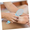 minkissy Natural Double-sided Foot Scrub Stone Brush Plastic Handle Callus