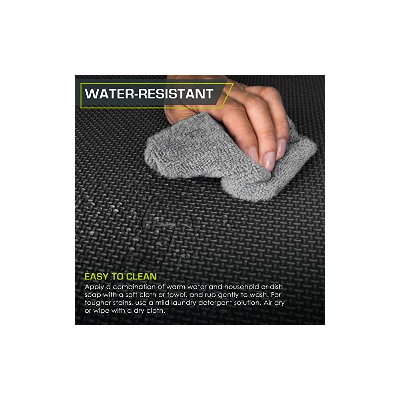 ProsourceFit Weaved Pattern Extra Thick Exercise Puzzle Mat 3/4-inch, EVA