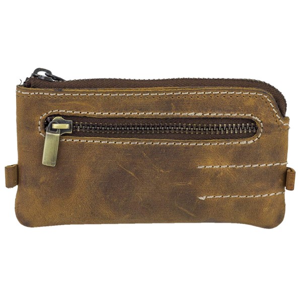 LEAS Key Bag Natural Genuine Leather Cognac Vintage Collection, Cognac,