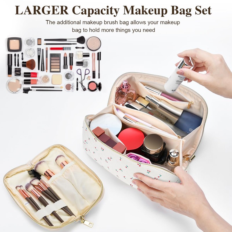 Travel Makeup Bag, #2 Strawberry