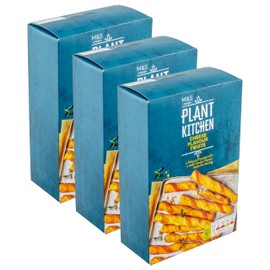 M&S Marks & Spencer Vegan Plant Kitchen Cheese Flavour Twists, Flaky Puff Pastry, Made in Switzerland, 375g (3 x 125g)