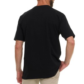 Wrangler Big and Tall T-Shirt for Men - Cotton Tee with Chest Pocket Black