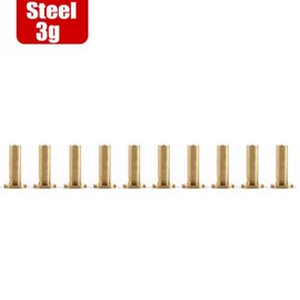 UCCKEYI 10pcs Golf Brass Plug Swing Weight for .335 .350 .355 .370 Steel Shaft Dia. 7mm (Steel 3g【10Pcs】)
