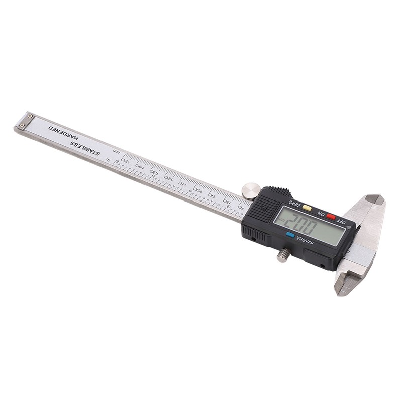 Digital Display Caliper Stainless Steel LCD Electronic Measuring Ruler with