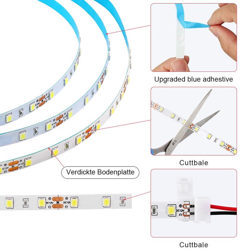 KWODE LED Strip Light Chain 3 m, can be Dimmed,