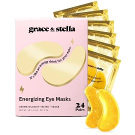 grace & stella Under Eye Mask Gold, 24 Pairs Reduce Dark Circles 11/26