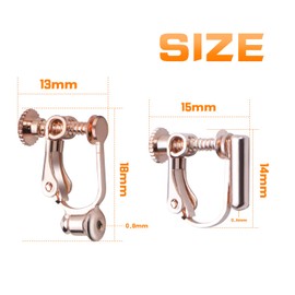 Earring Converter Findings,16pcs Clip-on Earring Converters Earring Clip Components and 16pcs Silicone Earring Cushions for Non-Pierced Ears,2 Styles and 4 Colors