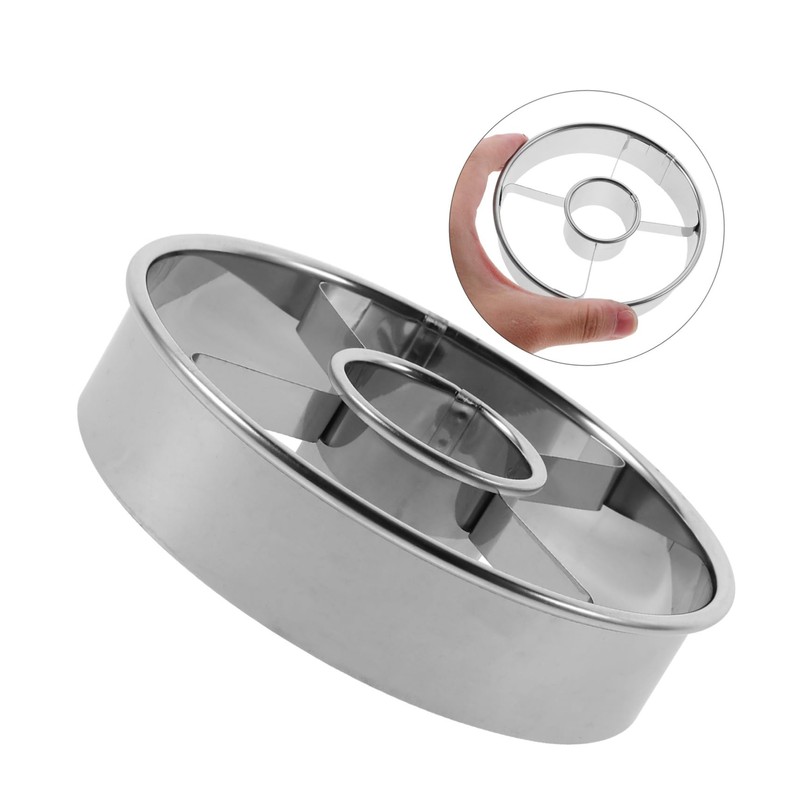 ABOOFAN Round Stainless Steel Doughnut Mold Reusable Baking Cutter for