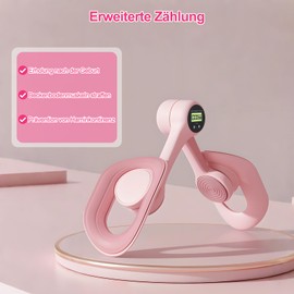 EliphonTowne Beckenboden Muskeltrainer Oberschenkel Trainer mit Widerstandsband, verwendet für Beckenboden und postpartale Rehabilitation 0724-07 pink