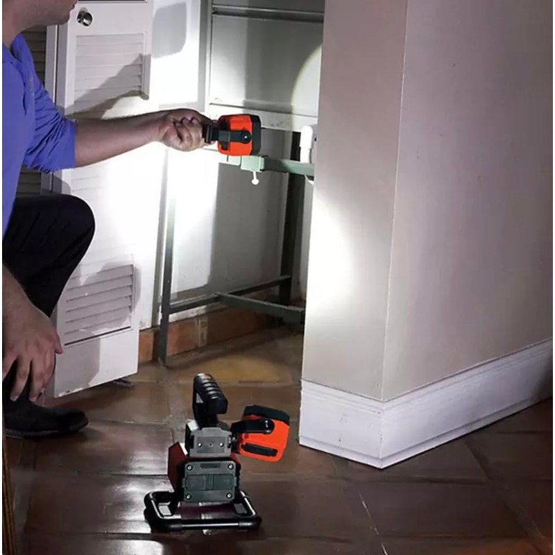 2000 Lumens Rechargeable LED Work Light and Spotlight, 4 Adjustable