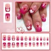 Rchovsam Valentine's Press on Nails Short Square Nails Press Ons