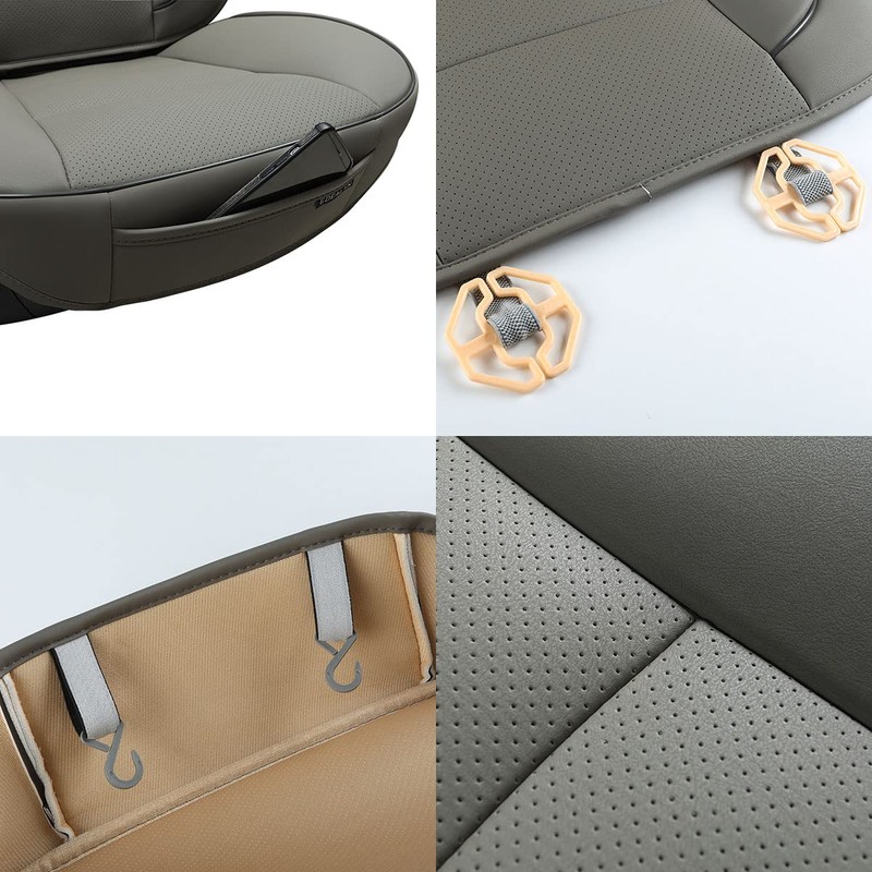 EDEALYN 1 Pack Luxury Automotive Seat Cover Water Proof PU