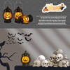 Linternas portátiles de Halloween,3 linternas de calabaza, lámparas retro de