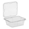 Glownary Inline Plastics Safe-T-Fresh Rectangular Container, Tamper-Resistant, Hinged with Flat