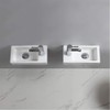 Wall Hung Basin Sink Small Cloakroom Basin Rectangle Ceramic Wash